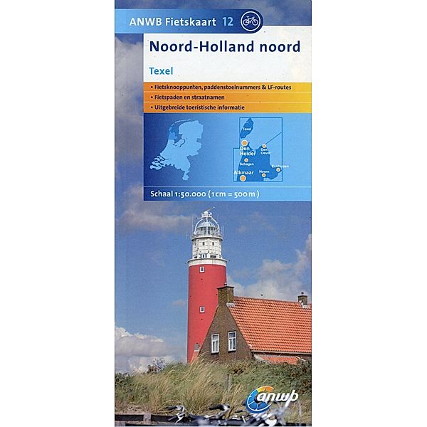 ANWB Fietskaart Noord Holland noord
