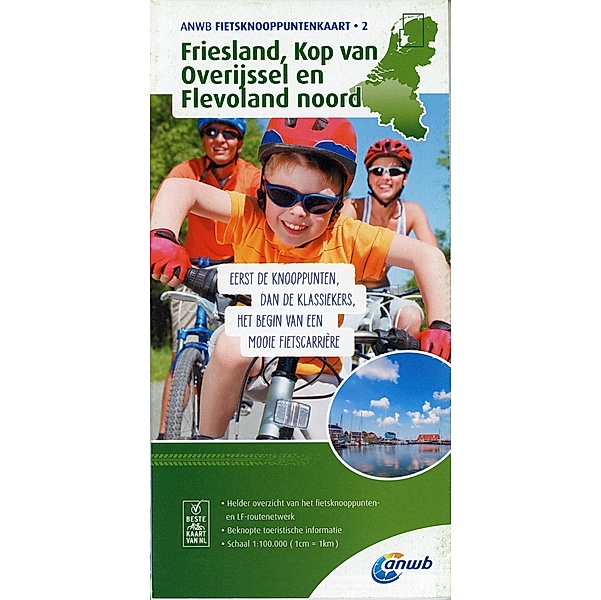 ANWB Fietsknooppuntenkaart Friesland, Kop van Overijssel en Flevoland noord