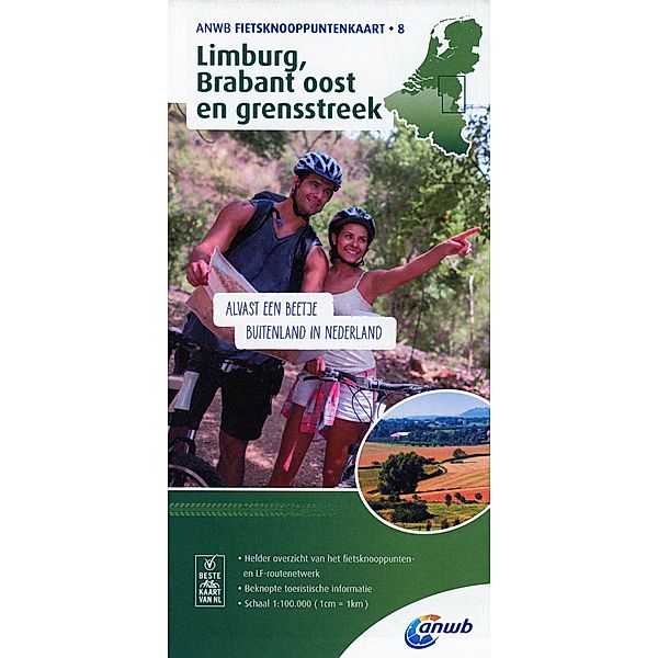 ANWB Fietsknooppuntenkaart Limburg, Brabant oost en grensstreek