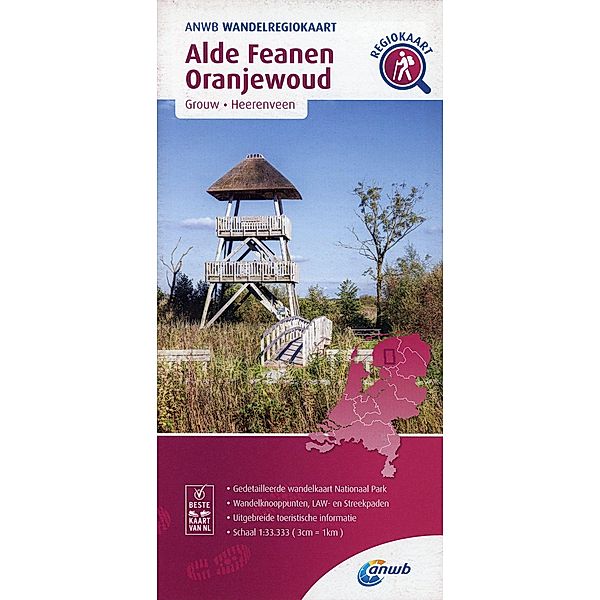 ANWB Wandelkaarten Nederland / Alde Feanen Oranjewoud (Grouw/Heerenveen); .