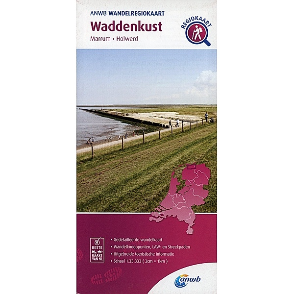 ANWB Wandelkaarten Nederland / Waddenkust (Marrum / Holwerd); .