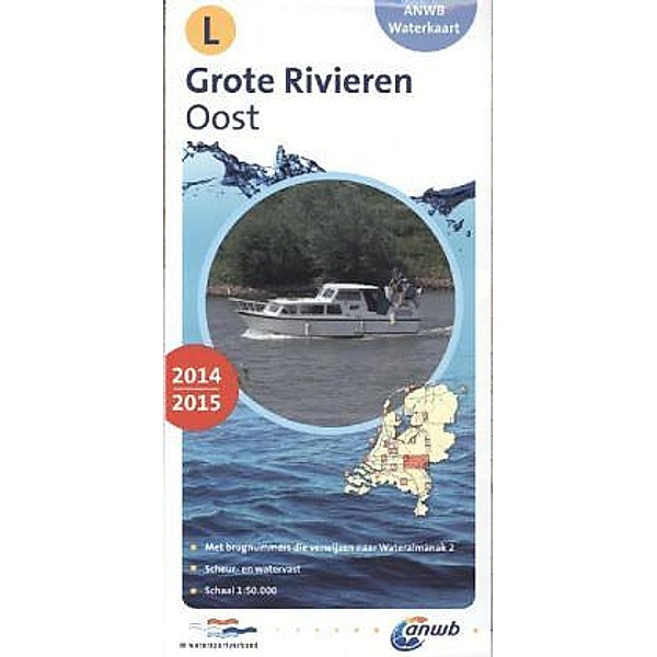 ANWB Waterkaart Grote Rivieren Oost 2014/2015