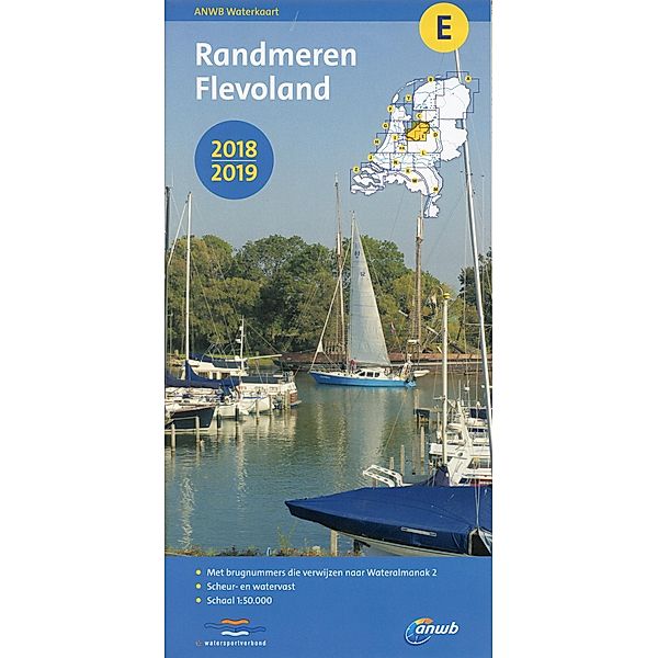 ANWB Waterkaart Wasserkarte E Randmeren Flevoland 2018/2019, Anwb