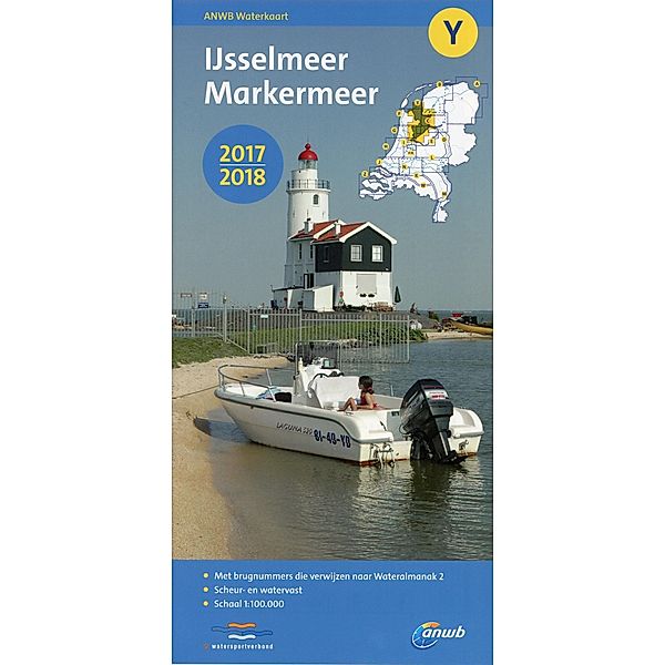 ANWB Waterkaart Wasserkarte Y IJsselmeer, Markermeer