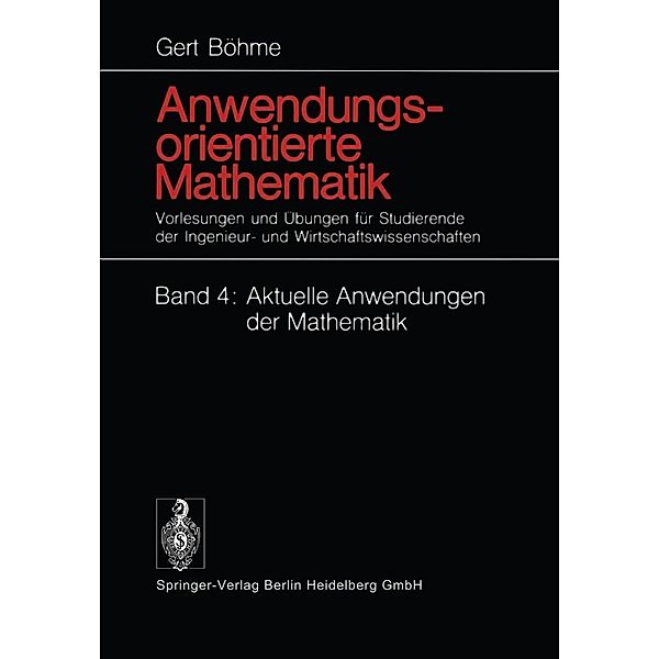 Anwendungsorientierte Mathematik, Gert Böhme, H. Kernler, H. -V. Niemeier, D. Pflügel