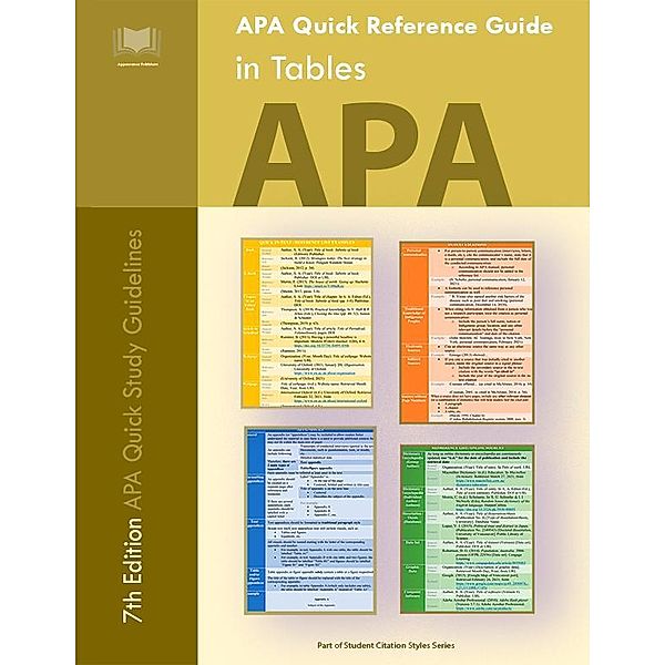 APA Quick Reference Guide in Tables, Appearance Publishers