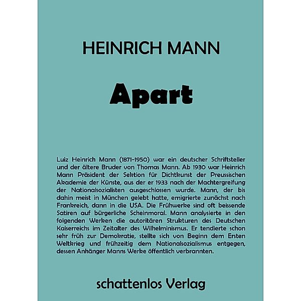 Apart, Heinrich Mann