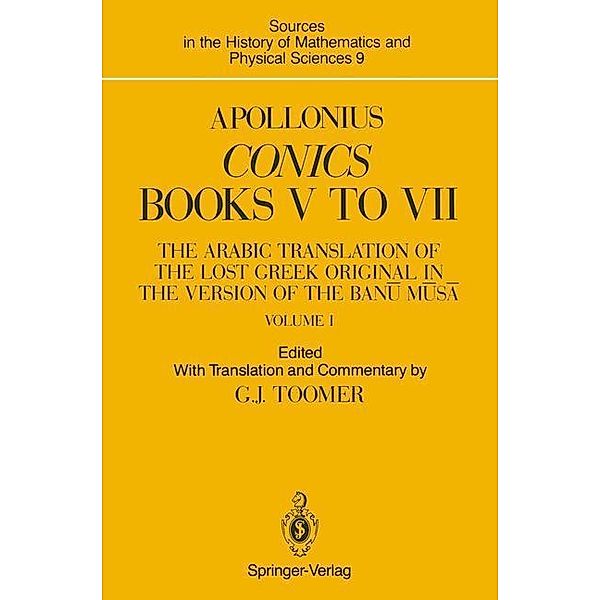 Apollonius: Conics Books V to VII / Sources in the History of Mathematics and Physical Sciences Bd.9