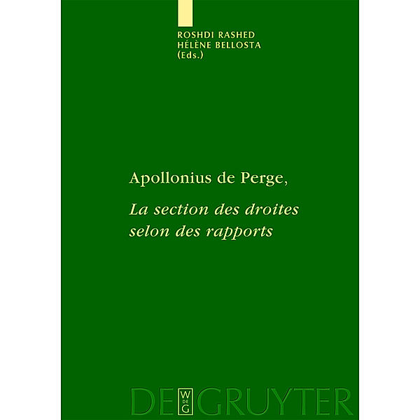 Apollonius de Perge, La section des droites selon des rapports, La section des droites selon des rapports Apollonius de  Perge