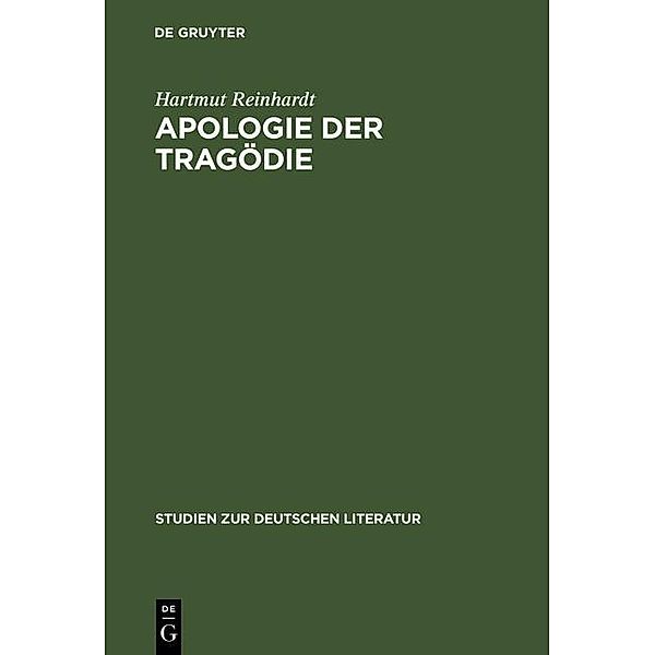 Apologie der Tragödie / Studien zur deutschen Literatur Bd.104, Hartmut Reinhardt