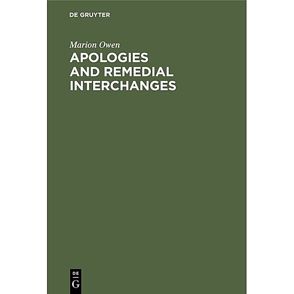 Apologies and Remedial Interchanges, Marion Owen
