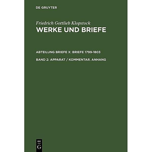 Apparat / Kommentar. Anhang, Friedrich Gottlieb Klopstock