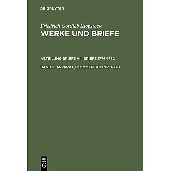 Apparat / Kommentar (Nr. 1-131), Friedrich Gottlieb Klopstock