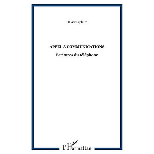 Appel a communications: ecriture du tele / Hors-collection, Leplatre Olivier