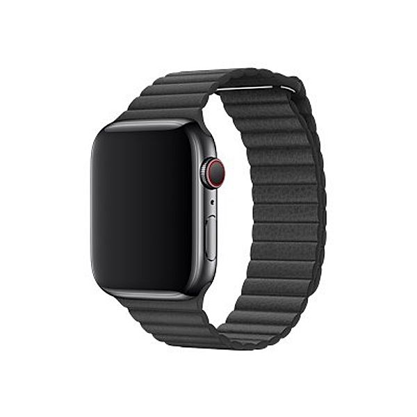 APPLE 44mm Black Leather Loop - Medium