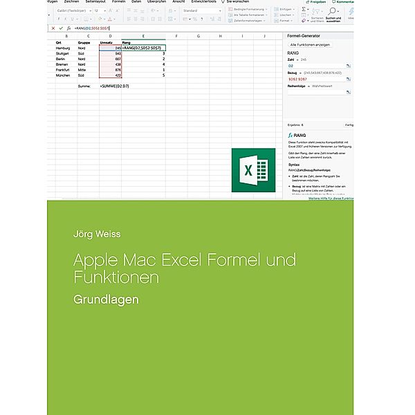 Apple Mac Excel Formel und Funktionen, Jörg Weiss
