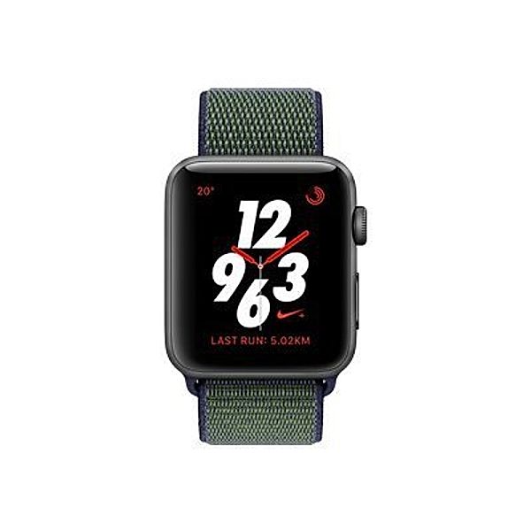 APPLE Watch Nike+ 38mm Aluminiumgehäuse Space Grau GPS + Cellular Nike Sport Loop Midnight Fog