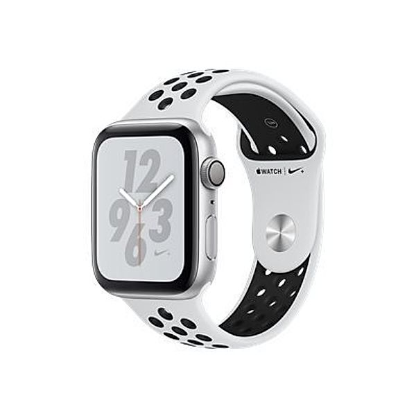 APPLE Watch Nike+ Series 4 GPS 44mm Silver Aluminium Case with Pure Platinum Black Nike Sport Band