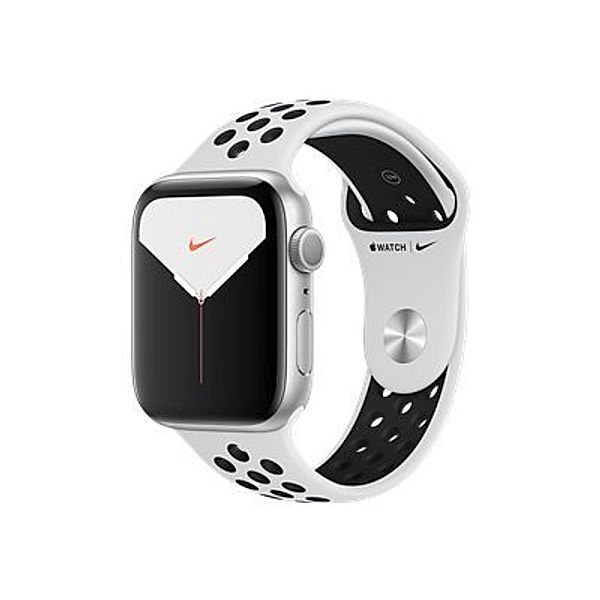 APPLE Watch Nike Series 5 GPS 44mm Silver Aluminium Case with Pure Platinum Black Nike Sport Band