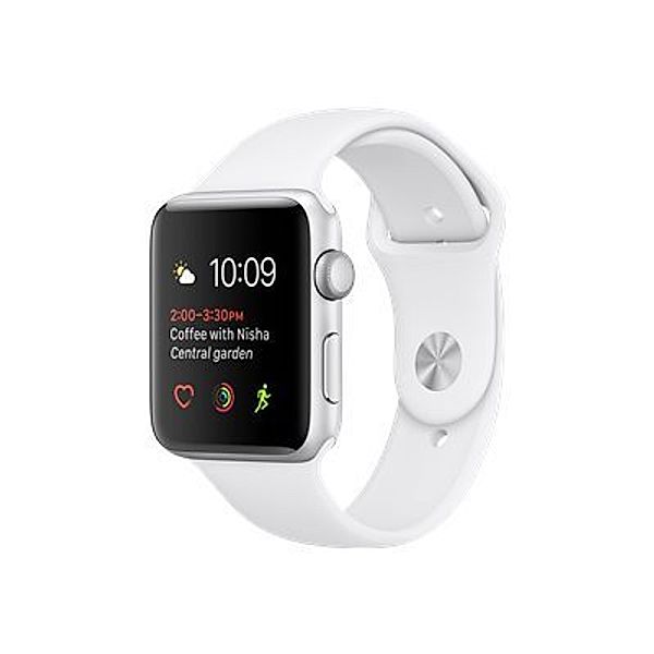 APPLE Watch Series 1,38mm Aluminium Silver Sport Band White