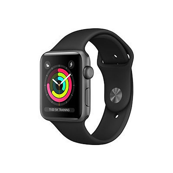 APPLE Watch Series 3 GPS 42mm Space Grey Aluminium Case with Black Sport Band