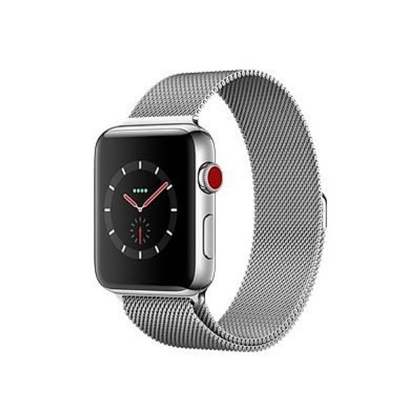 APPLE Watch Series 3 GPS + LTE 42mm Edelstahlgehäuse - Milanaise Armband