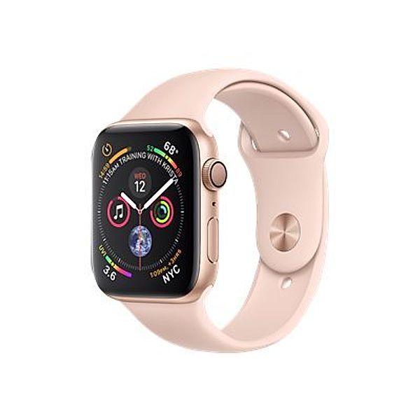APPLE Watch Series 4 GPS 44mm Gold Aluminium Case with Pink Sand Sport Band