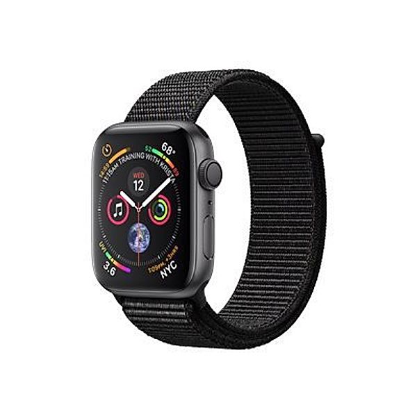 APPLE Watch Series 4 GPS 44mm Space Grey Aluminium Case with Black Sport Loop