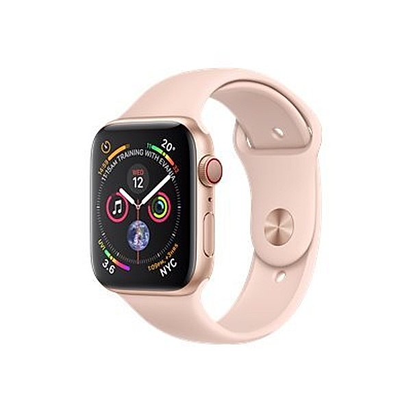 APPLE Watch Series 4 GPS + Cellular 44mm Gold Aluminium Case with Pink Sand Sport Band