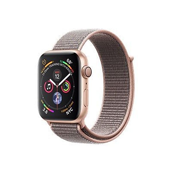 APPLE Watch Series 4 GPS + Cellular 44mm Gold Aluminium Case with Pink Sand Sport Loop