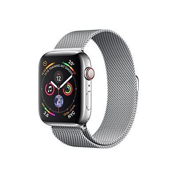 APPLE Watch Series 4 GPS + Cellular 44mm Stainless Steel Case with Milanese Loop