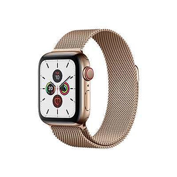 APPLE Watch Series 5 GPS + Cellular 40mm Gold Stainless Steel Case with Gold Milanese Loop