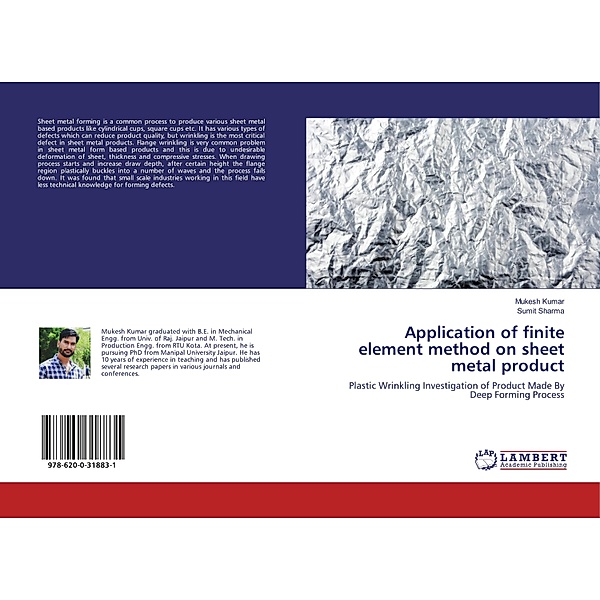 Application of finite element method on sheet metal product, Mukesh Kumar, Sumit Sharma
