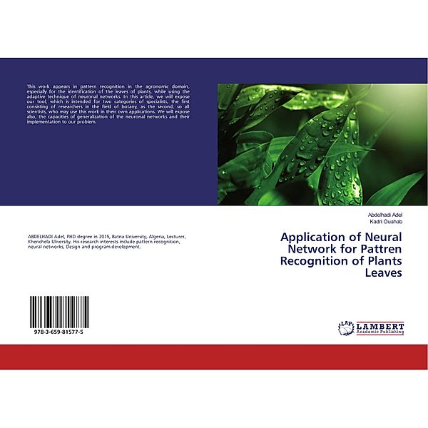 Application of Neural Network for Pattren Recognition of Plants Leaves, Abdelhadi Adel, Kadri Ouahab