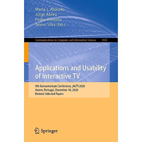 Applications and Usability of Interactive TV / Communications in Computer and Information Science Bd.1433