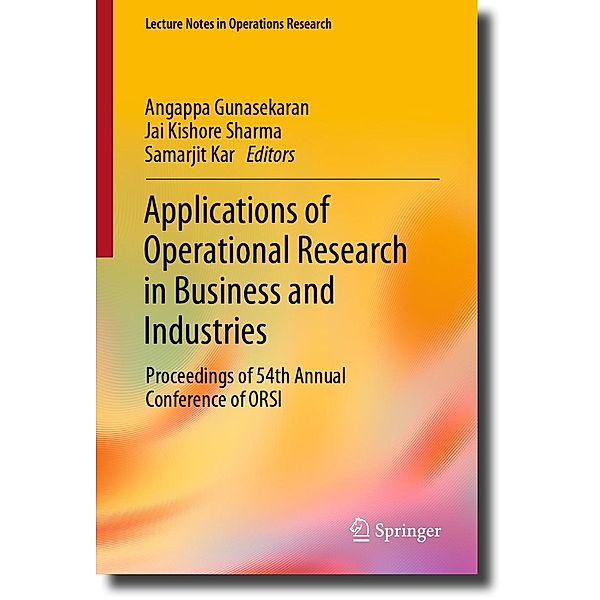 Applications of Operational Research in Business and Industries / Lecture Notes in Operations Research