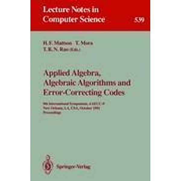 Applied Algebra, Algebraic Algorithms and Error-Correcting Codes