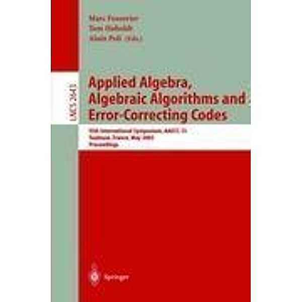 Applied Algebra, Algebraic Algorithms and Error-Correcting Codes