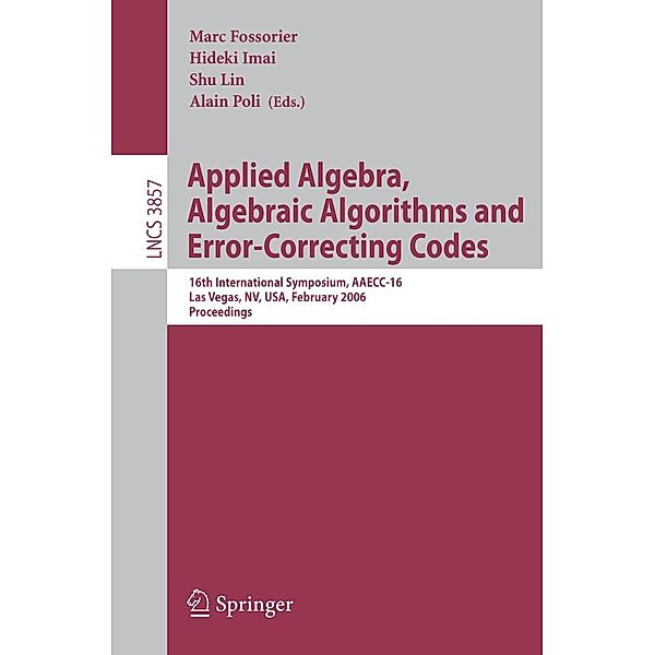 Applied Algebra, Algebraic Algorithms and Error-Correcting Codes