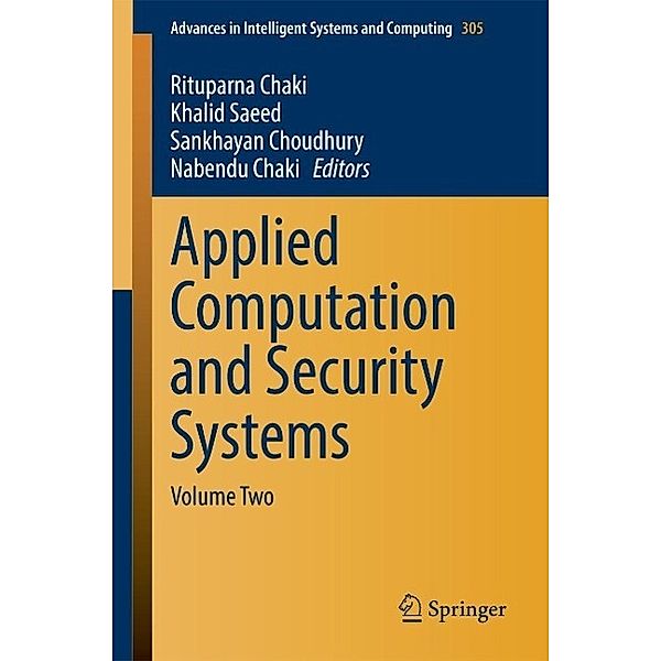 Applied Computation and Security Systems / Advances in Intelligent Systems and Computing Bd.305