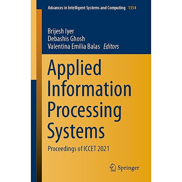 Applied Information Processing Systems / Advances in Intelligent Systems and Computing Bd.1354