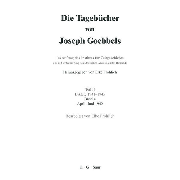 April - Juni 1942, Joseph Goebbels
