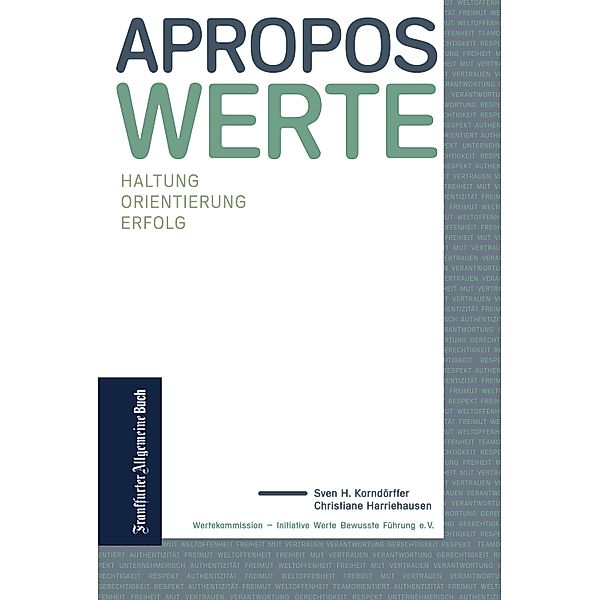 Apropos Werte, Christiane Harriehausen, Sven H. Korndörffer