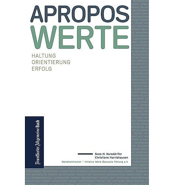 Apropos Werte, Sven H. Korndörffer, Christiane Harriehausen