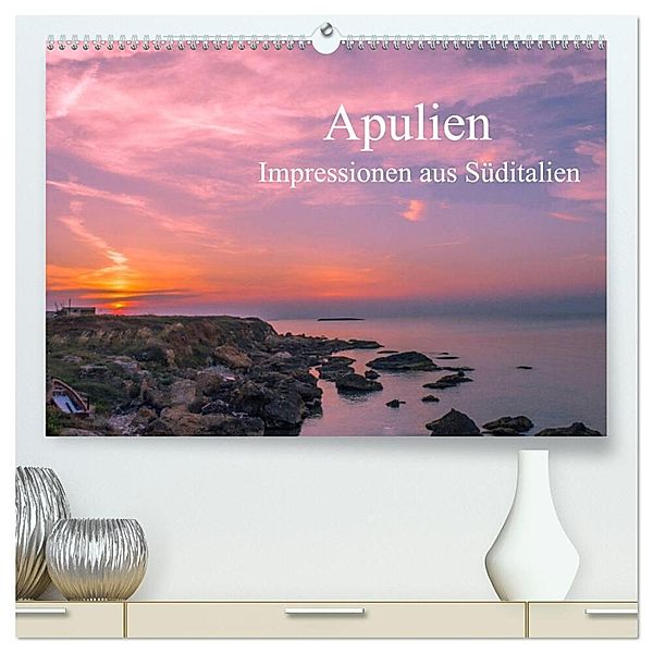 Apulien - Impressionen aus Süditalien (hochwertiger Premium Wandkalender 2025 DIN A2 quer), Kunstdruck in Hochglanz, Calvendo, Michael Fahrenbach