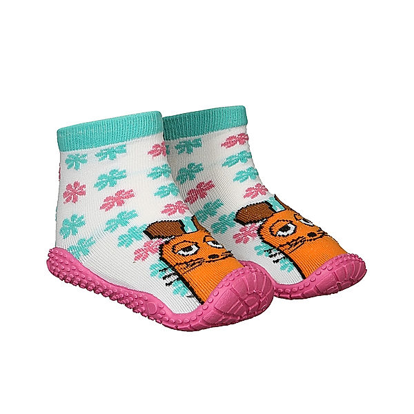 Playshoes Aqua-Socken DIE MAUS – BLUMEN in bunt