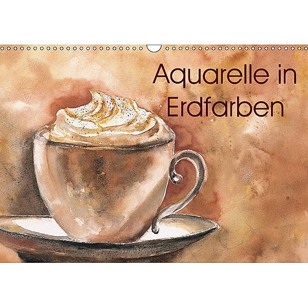 Aquarelle in Erdfarben (Wandkalender 2019 DIN A3 quer), Jitka Krause