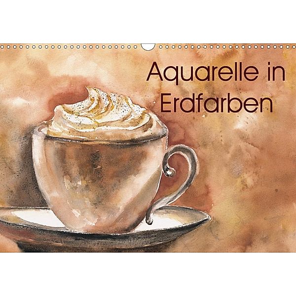 Aquarelle in Erdfarben (Wandkalender 2020 DIN A3 quer), Jitka Krause