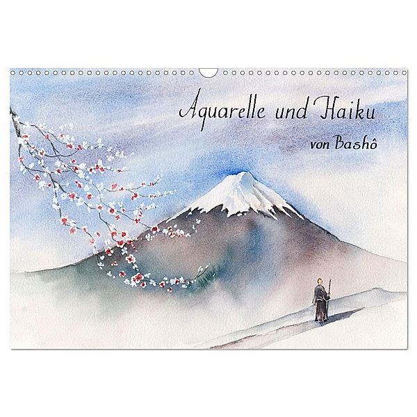 Aquarelle und Haiku von Basho (Wandkalender 2024 DIN A3 quer), CALVENDO Monatskalender, Jitka Krause