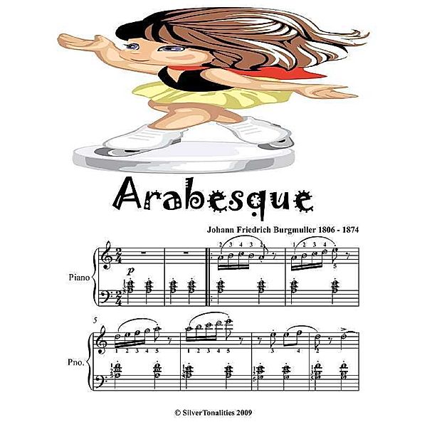 Arabesque - Elementary Piano Sheet Music Junior Edition, Silver Tonalities